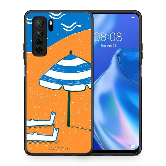Θήκη Huawei P40 Lite 5G Summering από τη Smartfits με σχέδιο στο πίσω μέρος και μαύρο περίβλημα | Huawei P40 Lite 5G Summering Case with Colorful Back and Black Bezels