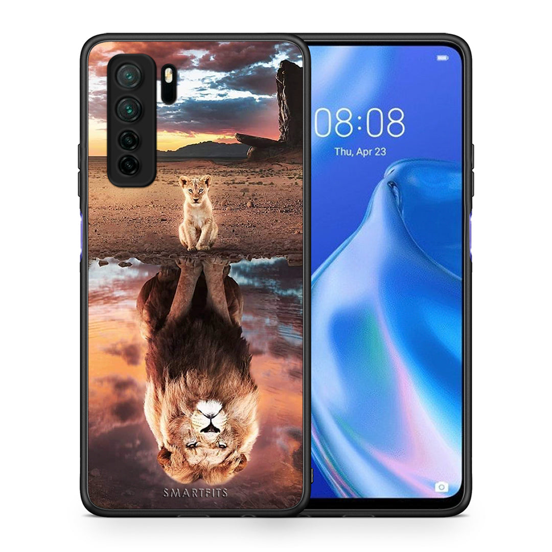 Θήκη Huawei P40 Lite 5G Sunset Dreams από τη Smartfits με σχέδιο στο πίσω μέρος και μαύρο περίβλημα | Huawei P40 Lite 5G Sunset Dreams Case with Colorful Back and Black Bezels