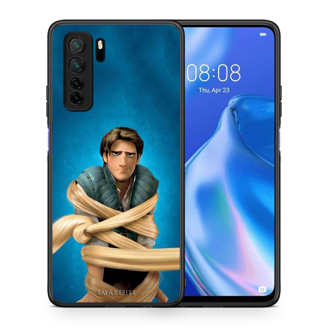 Θήκη Huawei P40 Lite 5G Tangled 1 από τη Smartfits με σχέδιο στο πίσω μέρος και μαύρο περίβλημα | Huawei P40 Lite 5G Tangled 1 Case with Colorful Back and Black Bezels