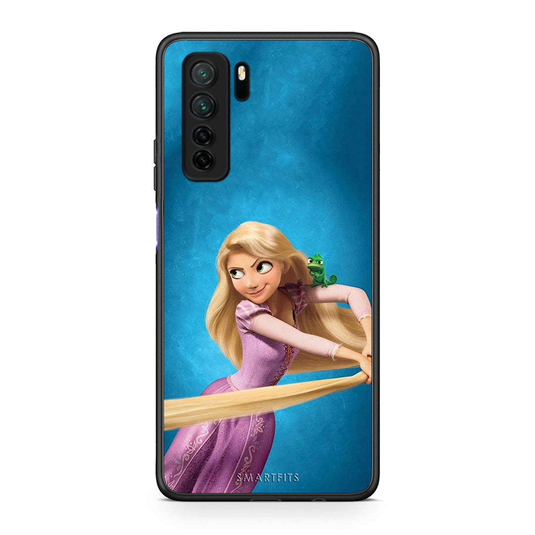 Θήκη Huawei P40 Lite 5G Tangled 2 από τη Smartfits με σχέδιο στο πίσω μέρος και μαύρο περίβλημα | Huawei P40 Lite 5G Tangled 2 Case with Colorful Back and Black Bezels