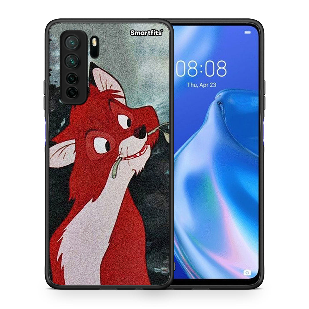 Θήκη Huawei P40 Lite 5G Tod And Vixey Love 1 από τη Smartfits με σχέδιο στο πίσω μέρος και μαύρο περίβλημα | Huawei P40 Lite 5G Tod And Vixey Love 1 Case with Colorful Back and Black Bezels