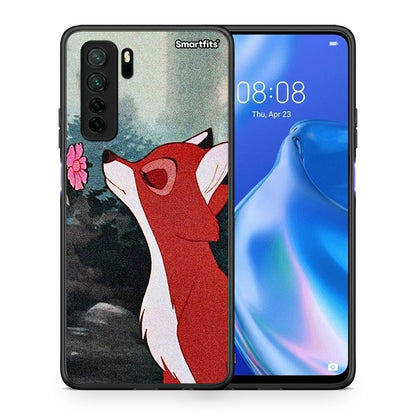 Θήκη Huawei P40 Lite 5G Tod And Vixey Love 2 από τη Smartfits με σχέδιο στο πίσω μέρος και μαύρο περίβλημα | Huawei P40 Lite 5G Tod And Vixey Love 2 Case with Colorful Back and Black Bezels