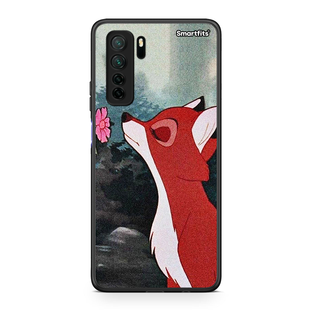 Θήκη Huawei P40 Lite 5G Tod And Vixey Love 2 από τη Smartfits με σχέδιο στο πίσω μέρος και μαύρο περίβλημα | Huawei P40 Lite 5G Tod And Vixey Love 2 Case with Colorful Back and Black Bezels