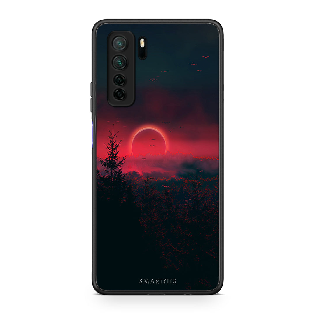 Θήκη Huawei P40 Lite 5G Tropic Sunset από τη Smartfits με σχέδιο στο πίσω μέρος και μαύρο περίβλημα | Huawei P40 Lite 5G Tropic Sunset Case with Colorful Back and Black Bezels