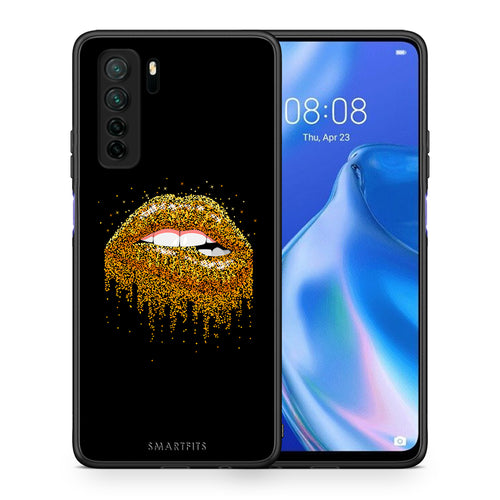 Θήκη Huawei P40 Lite 5G Valentine Golden από τη Smartfits με σχέδιο στο πίσω μέρος και μαύρο περίβλημα | Huawei P40 Lite 5G Valentine Golden Case with Colorful Back and Black Bezels