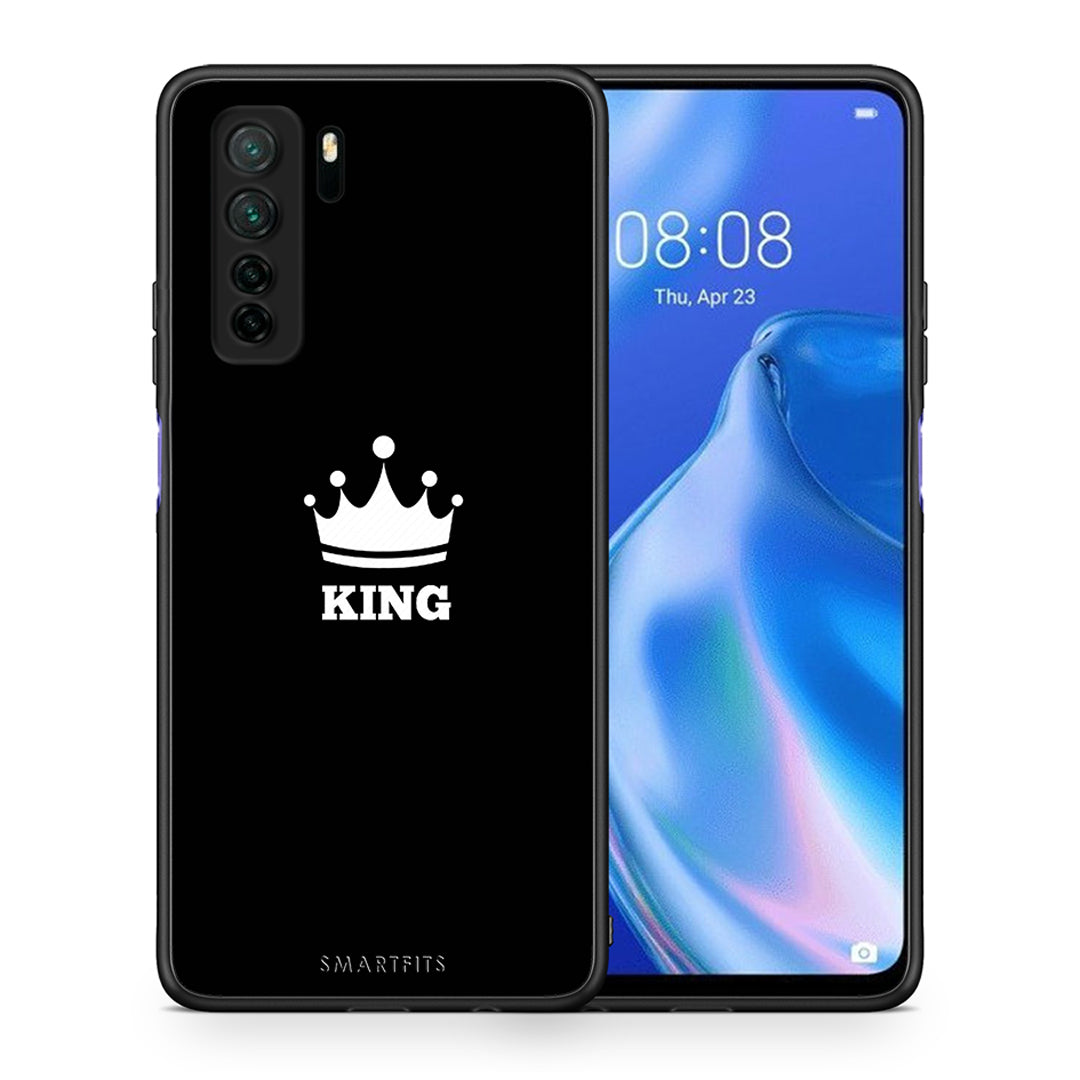 Θήκη Huawei P40 Lite 5G Valentine King από τη Smartfits με σχέδιο στο πίσω μέρος και μαύρο περίβλημα | Huawei P40 Lite 5G Valentine King Case with Colorful Back and Black Bezels