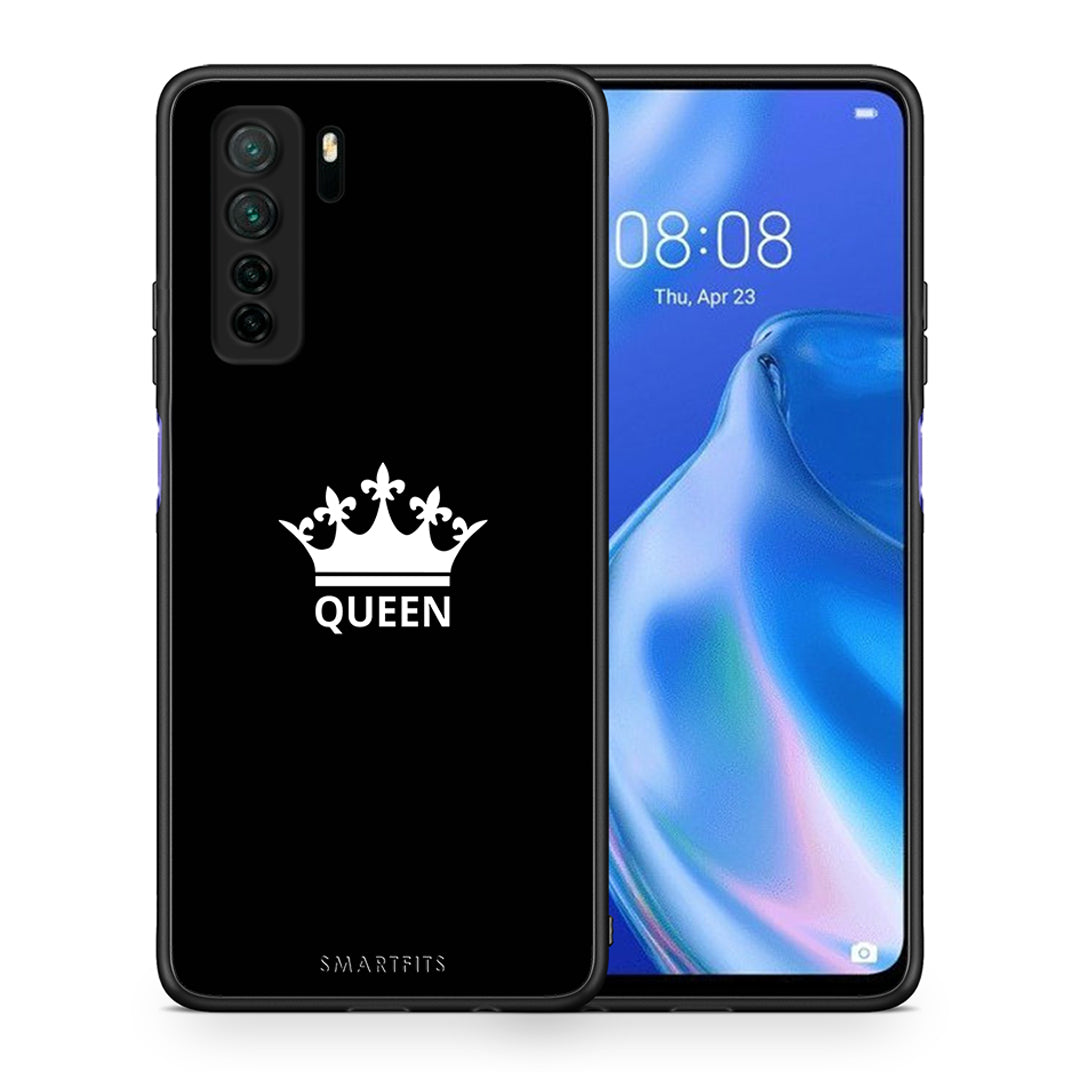 Θήκη Huawei P40 Lite 5G Valentine Queen από τη Smartfits με σχέδιο στο πίσω μέρος και μαύρο περίβλημα | Huawei P40 Lite 5G Valentine Queen Case with Colorful Back and Black Bezels