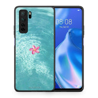 Thumbnail for Θήκη Huawei P40 Lite 5G Water Flower από τη Smartfits με σχέδιο στο πίσω μέρος και μαύρο περίβλημα | Huawei P40 Lite 5G Water Flower Case with Colorful Back and Black Bezels