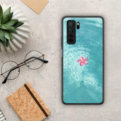 Θήκη Huawei P40 Lite 5G Water Flower από τη Smartfits με σχέδιο στο πίσω μέρος και μαύρο περίβλημα | Huawei P40 Lite 5G Water Flower Case with Colorful Back and Black Bezels