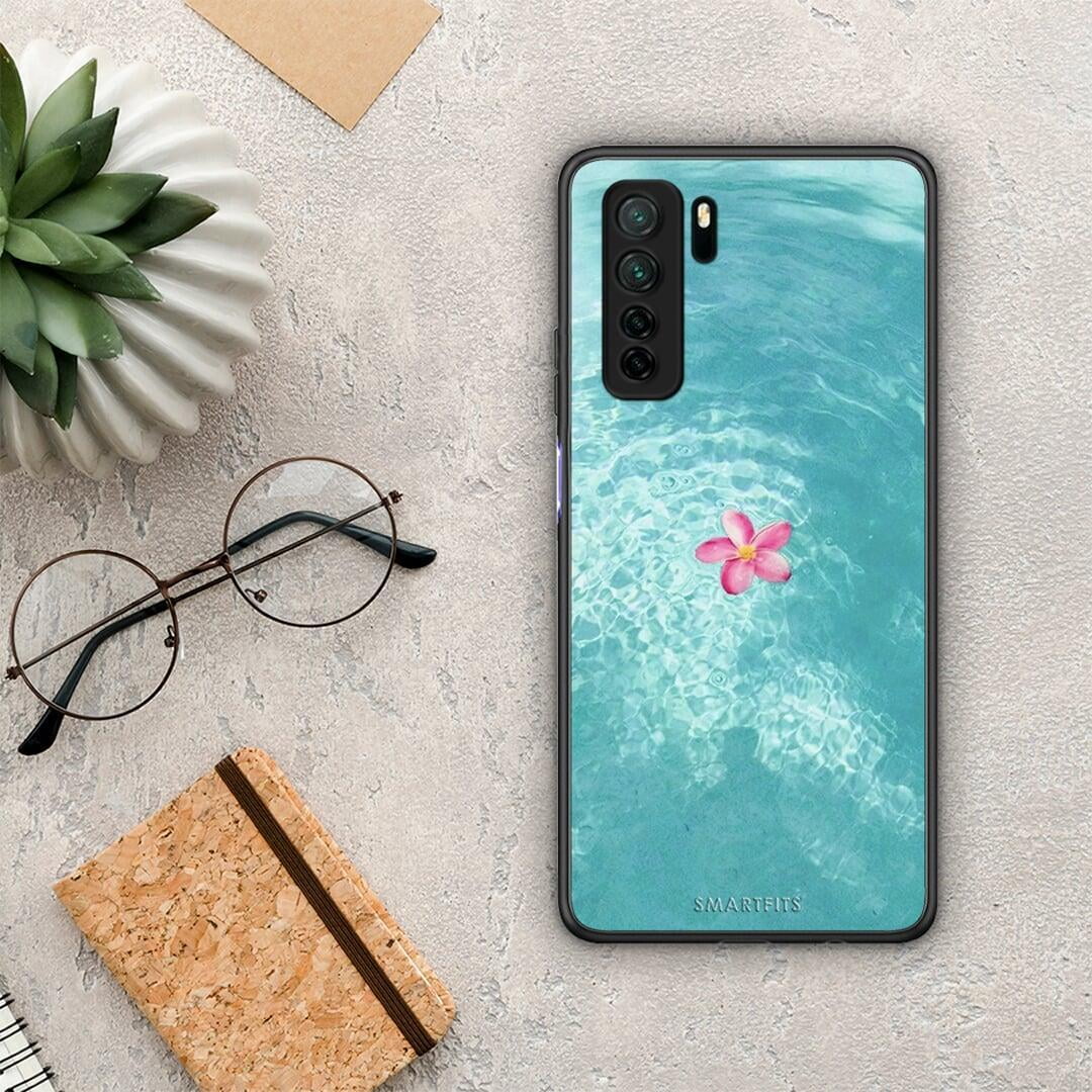 Θήκη Huawei P40 Lite 5G Water Flower από τη Smartfits με σχέδιο στο πίσω μέρος και μαύρο περίβλημα | Huawei P40 Lite 5G Water Flower Case with Colorful Back and Black Bezels