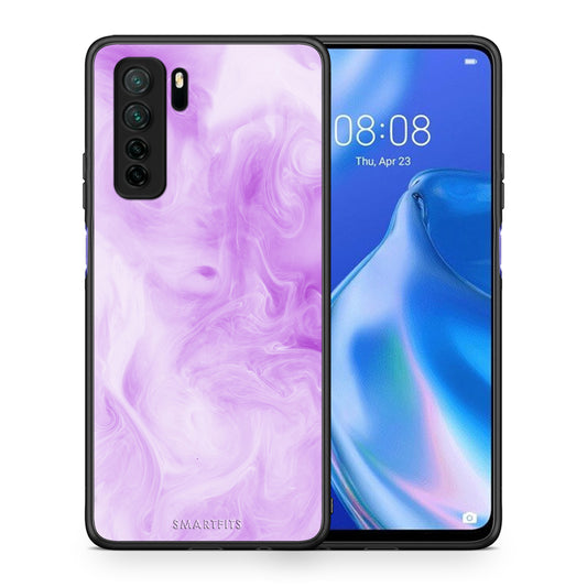 Θήκη Huawei P40 Lite 5G Watercolor Lavender από τη Smartfits με σχέδιο στο πίσω μέρος και μαύρο περίβλημα | Huawei P40 Lite 5G Watercolor Lavender Case with Colorful Back and Black Bezels
