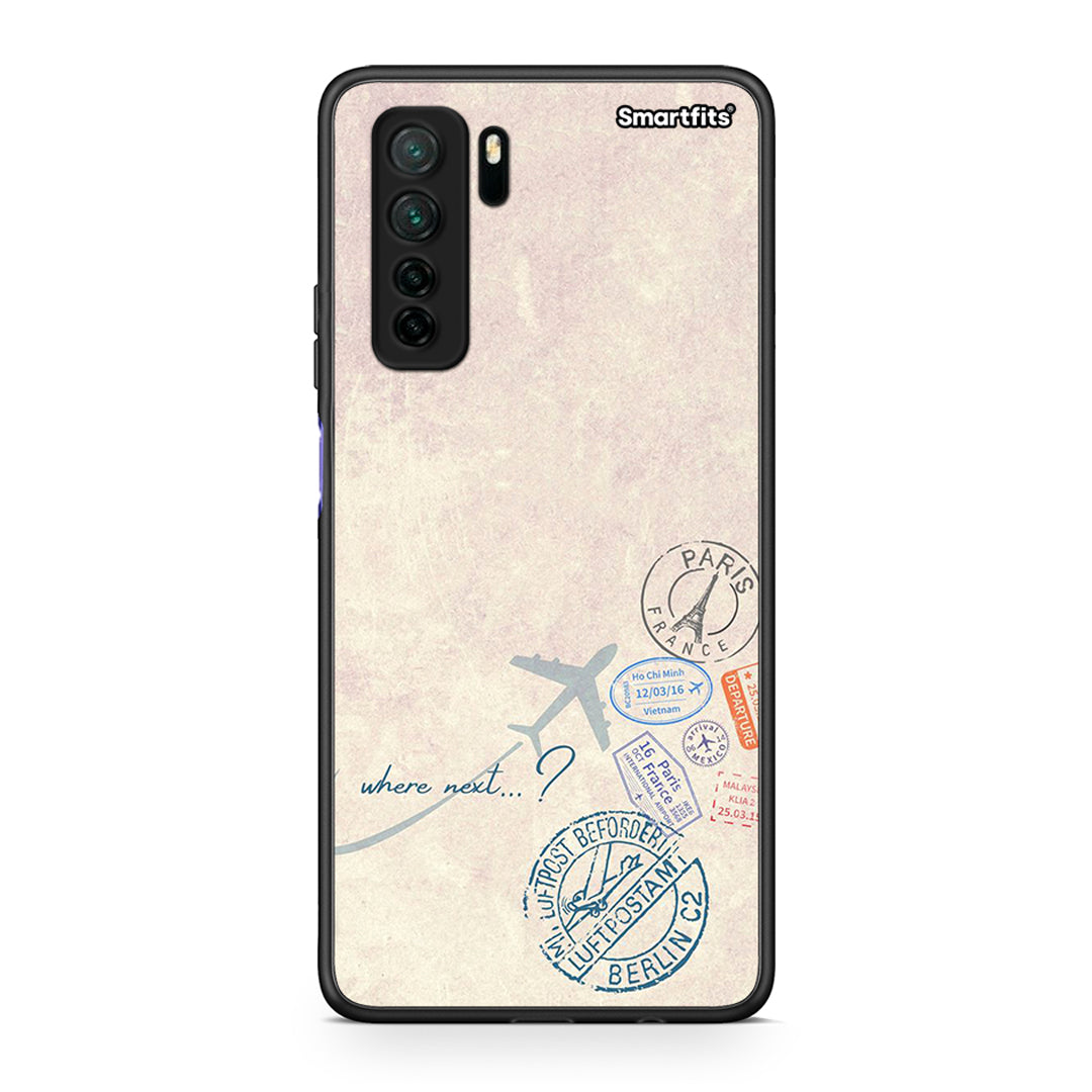 Θήκη Huawei P40 Lite 5G Where Next από τη Smartfits με σχέδιο στο πίσω μέρος και μαύρο περίβλημα | Huawei P40 Lite 5G Where Next Case with Colorful Back and Black Bezels