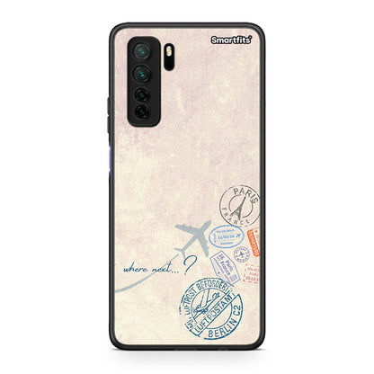 Θήκη Huawei P40 Lite 5G Where Next από τη Smartfits με σχέδιο στο πίσω μέρος και μαύρο περίβλημα | Huawei P40 Lite 5G Where Next Case with Colorful Back and Black Bezels
