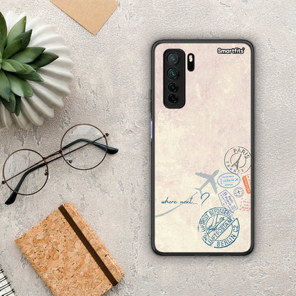Θήκη Huawei P40 Lite 5G Where Next από τη Smartfits με σχέδιο στο πίσω μέρος και μαύρο περίβλημα | Huawei P40 Lite 5G Where Next Case with Colorful Back and Black Bezels