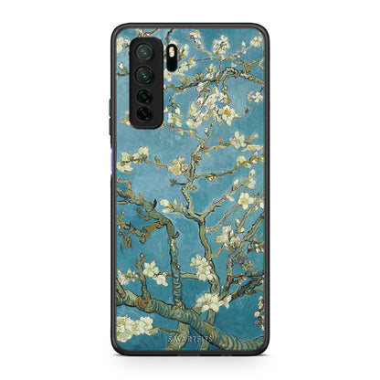Θήκη Huawei P40 Lite 5G White Blossoms από τη Smartfits με σχέδιο στο πίσω μέρος και μαύρο περίβλημα | Huawei P40 Lite 5G White Blossoms Case with Colorful Back and Black Bezels