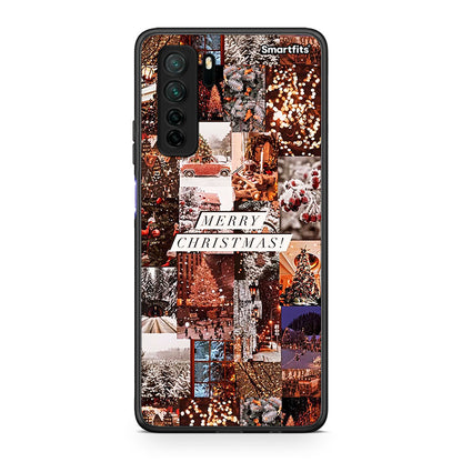 Θήκη Huawei P40 Lite 5G Xmas Collage από τη Smartfits με σχέδιο στο πίσω μέρος και μαύρο περίβλημα | Huawei P40 Lite 5G Xmas Collage Case with Colorful Back and Black Bezels