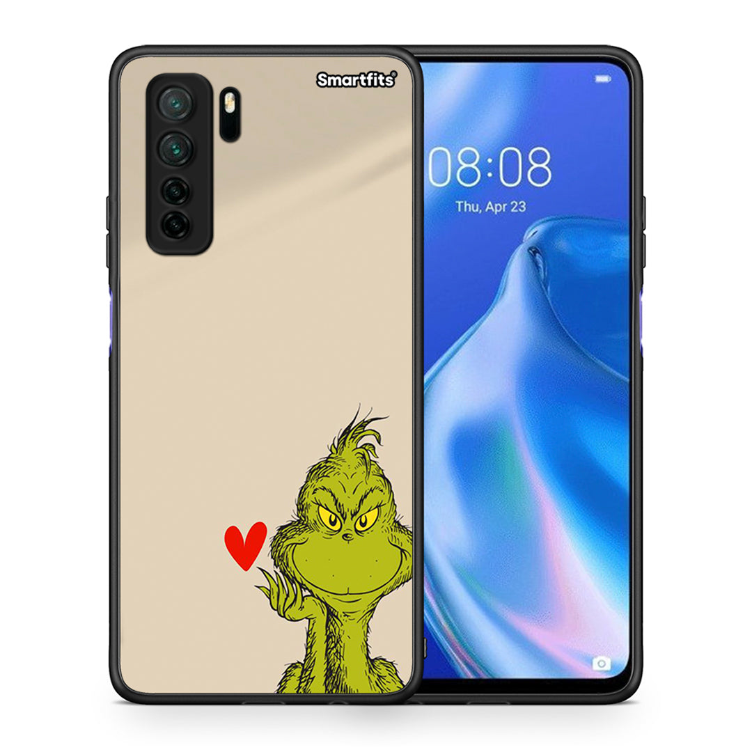 Θήκη Huawei P40 Lite 5G Xmas Grinch από τη Smartfits με σχέδιο στο πίσω μέρος και μαύρο περίβλημα | Huawei P40 Lite 5G Xmas Grinch Case with Colorful Back and Black Bezels