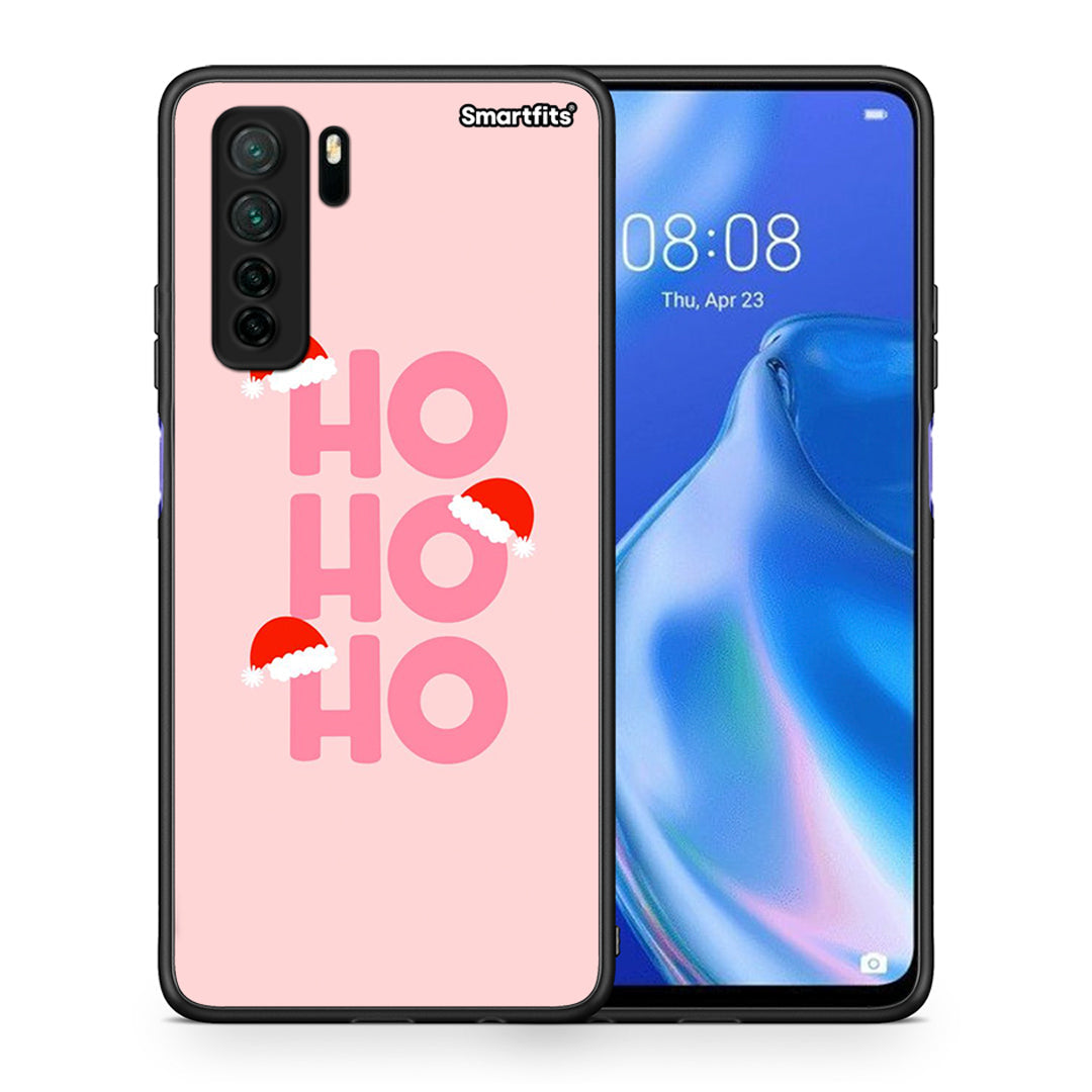 Θήκη Huawei P40 Lite 5G Xmas Ho Ho Ho από τη Smartfits με σχέδιο στο πίσω μέρος και μαύρο περίβλημα | Huawei P40 Lite 5G Xmas Ho Ho Ho Case with Colorful Back and Black Bezels