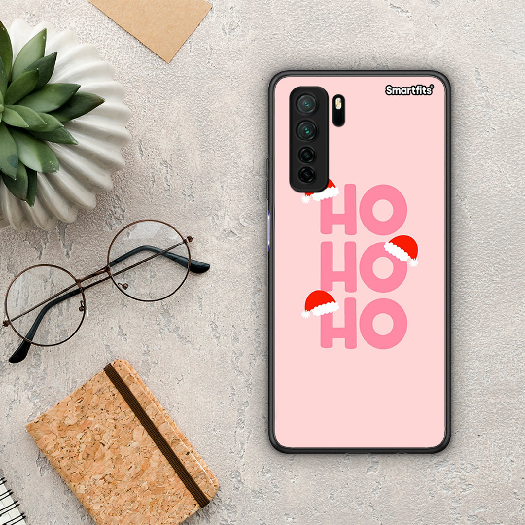 Θήκη Huawei P40 Lite 5G Xmas Ho Ho Ho από τη Smartfits με σχέδιο στο πίσω μέρος και μαύρο περίβλημα | Huawei P40 Lite 5G Xmas Ho Ho Ho Case with Colorful Back and Black Bezels