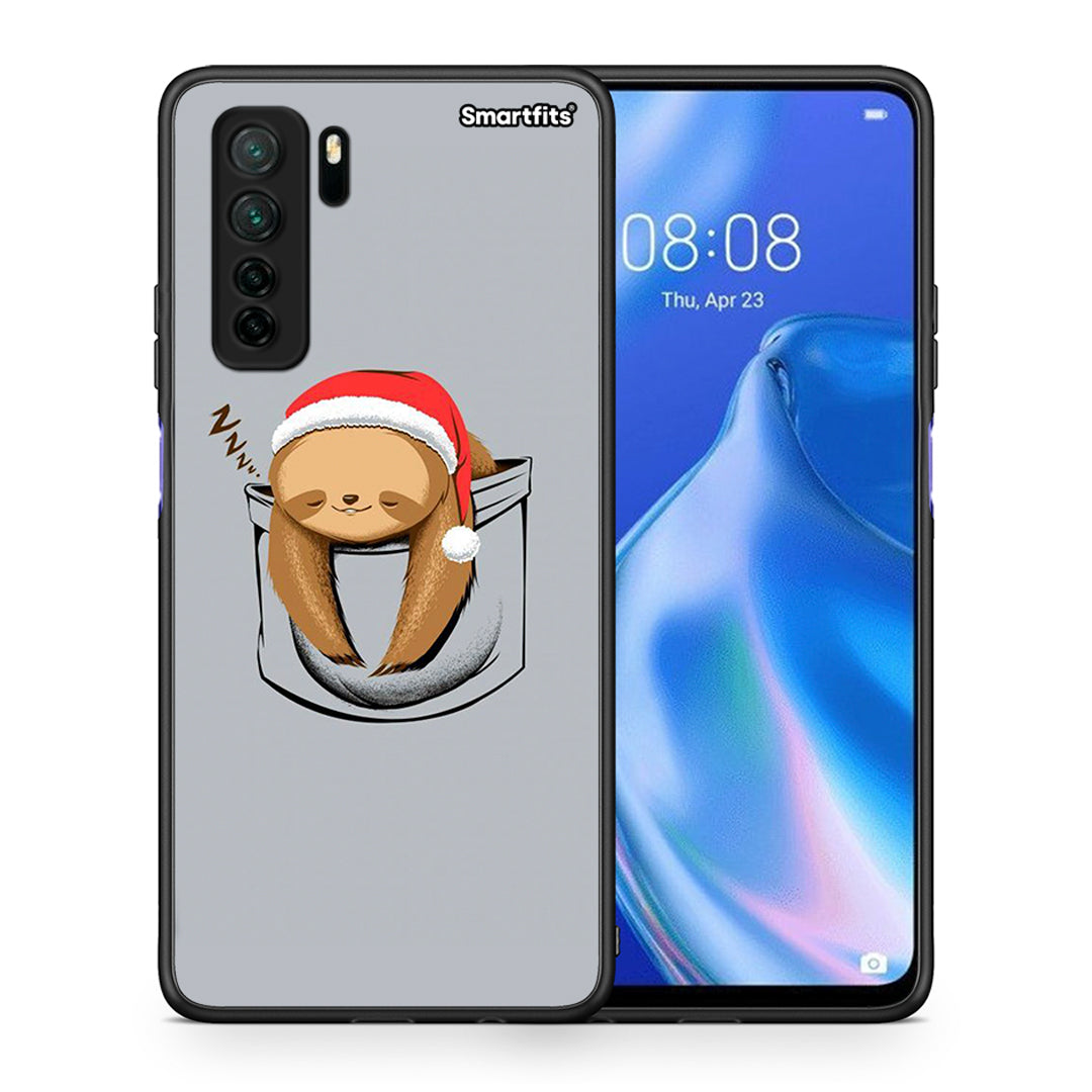 Θήκη Huawei P40 Lite 5G Xmas Zzzz από τη Smartfits με σχέδιο στο πίσω μέρος και μαύρο περίβλημα | Huawei P40 Lite 5G Xmas Zzzz Case with Colorful Back and Black Bezels