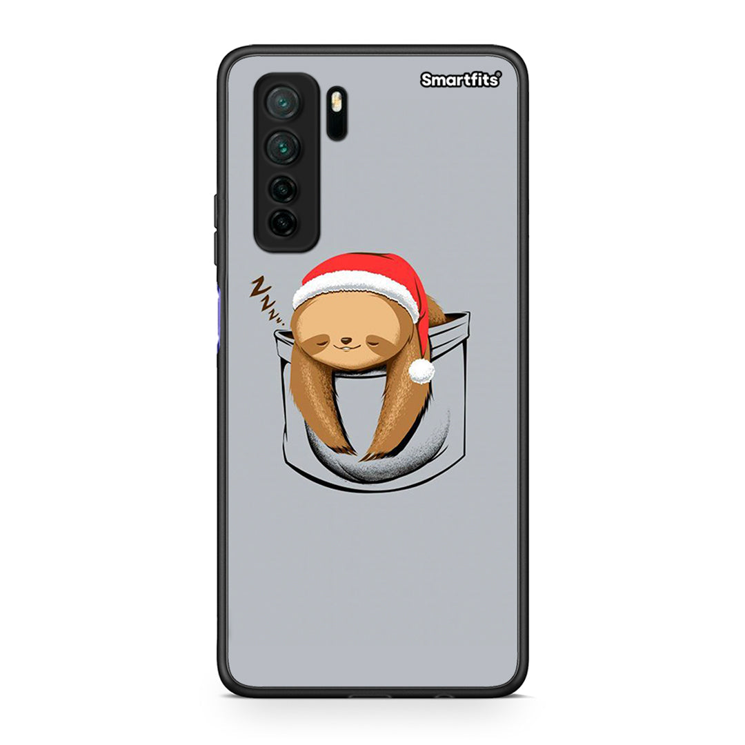 Θήκη Huawei P40 Lite 5G Xmas Zzzz από τη Smartfits με σχέδιο στο πίσω μέρος και μαύρο περίβλημα | Huawei P40 Lite 5G Xmas Zzzz Case with Colorful Back and Black Bezels