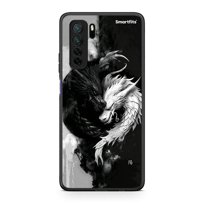 Θήκη Huawei P40 Lite 5G Yin Yang από τη Smartfits με σχέδιο στο πίσω μέρος και μαύρο περίβλημα | Huawei P40 Lite 5G Yin Yang Case with Colorful Back and Black Bezels