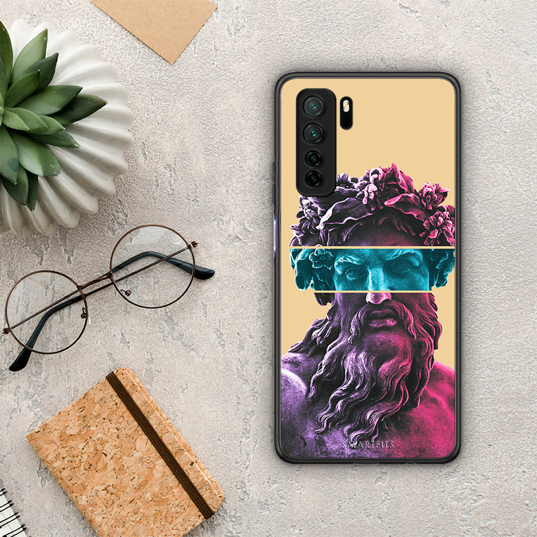 Θήκη Huawei P40 Lite 5G Zeus Art από τη Smartfits με σχέδιο στο πίσω μέρος και μαύρο περίβλημα | Huawei P40 Lite 5G Zeus Art Case with Colorful Back and Black Bezels