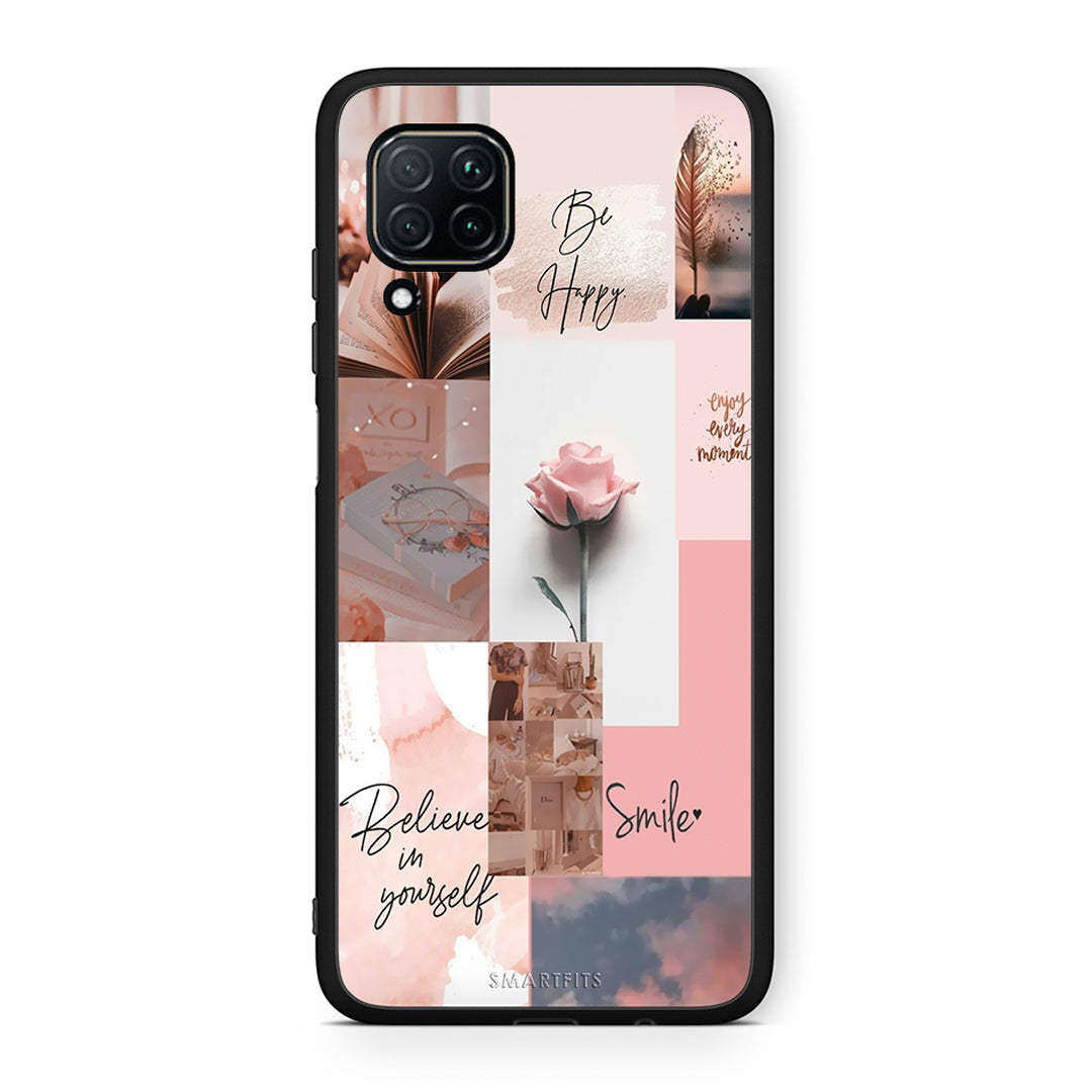 Huawei P40 Lite Aesthetic Collage θήκη από τη Smartfits με σχέδιο στο πίσω μέρος και μαύρο περίβλημα | Smartphone case with colorful back and black bezels by Smartfits