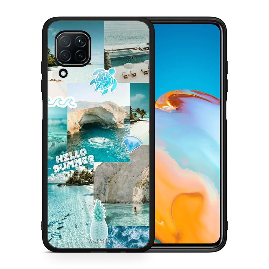 Θήκη Huawei P40 Lite Aesthetic Summer από τη Smartfits με σχέδιο στο πίσω μέρος και μαύρο περίβλημα | Huawei P40 Lite Aesthetic Summer case with colorful back and black bezels