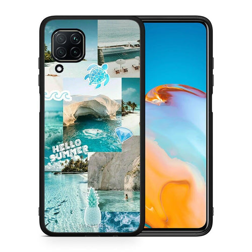 Θήκη Huawei P40 Lite Aesthetic Summer από τη Smartfits με σχέδιο στο πίσω μέρος και μαύρο περίβλημα | Huawei P40 Lite Aesthetic Summer case with colorful back and black bezels