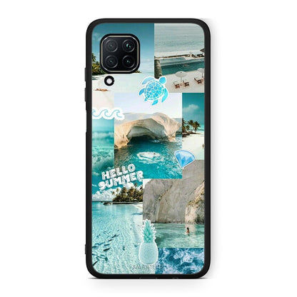 Huawei P40 Lite Aesthetic Summer Θήκη από τη Smartfits με σχέδιο στο πίσω μέρος και μαύρο περίβλημα | Smartphone case with colorful back and black bezels by Smartfits