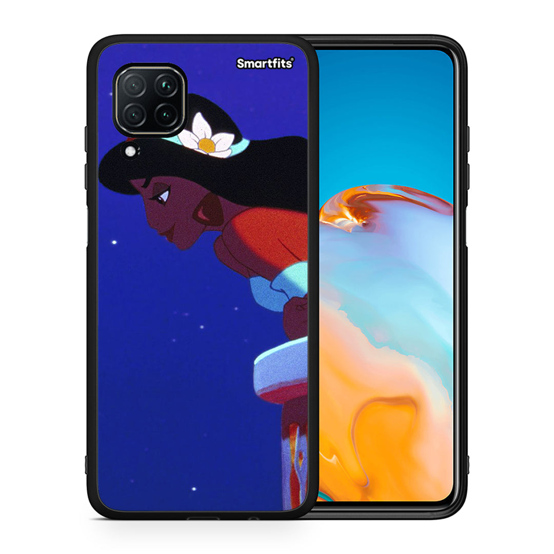 Θήκη Huawei P40 Lite Alladin And Jasmine Love 2 από τη Smartfits με σχέδιο στο πίσω μέρος και μαύρο περίβλημα | Huawei P40 Lite Alladin And Jasmine Love 2 case with colorful back and black bezels