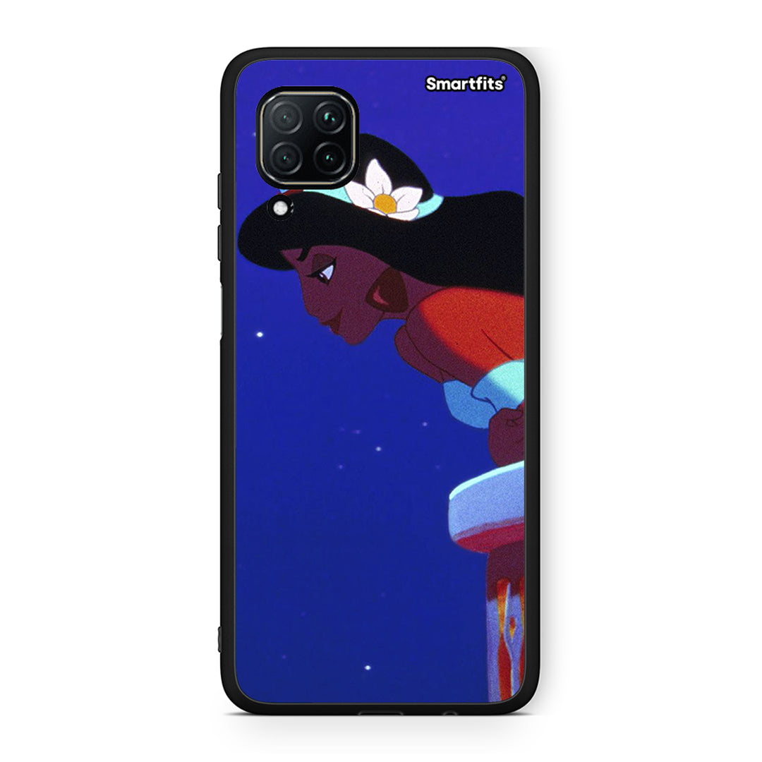 Huawei P40 Lite Alladin And Jasmine Love 2 θήκη από τη Smartfits με σχέδιο στο πίσω μέρος και μαύρο περίβλημα | Smartphone case with colorful back and black bezels by Smartfits