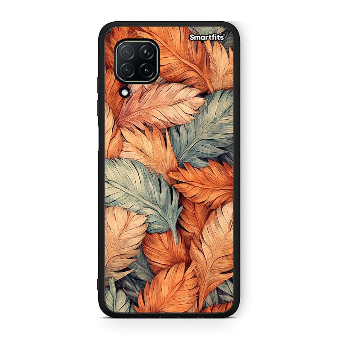 Huawei P40 Lite Autumn Leaves Θήκη από τη Smartfits με σχέδιο στο πίσω μέρος και μαύρο περίβλημα | Smartphone case with colorful back and black bezels by Smartfits