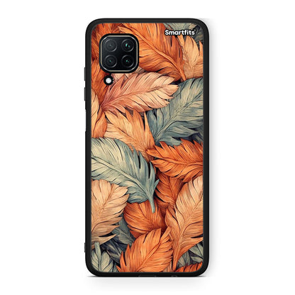 Huawei P40 Lite Autumn Leaves Θήκη από τη Smartfits με σχέδιο στο πίσω μέρος και μαύρο περίβλημα | Smartphone case with colorful back and black bezels by Smartfits