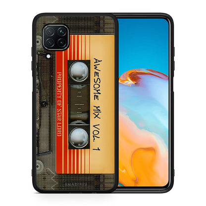 Θήκη Huawei P40 Lite Awesome Mix από τη Smartfits με σχέδιο στο πίσω μέρος και μαύρο περίβλημα | Huawei P40 Lite Awesome Mix case with colorful back and black bezels