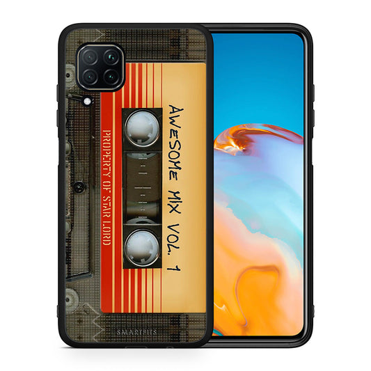 Θήκη Huawei P40 Lite Awesome Mix από τη Smartfits με σχέδιο στο πίσω μέρος και μαύρο περίβλημα | Huawei P40 Lite Awesome Mix case with colorful back and black bezels