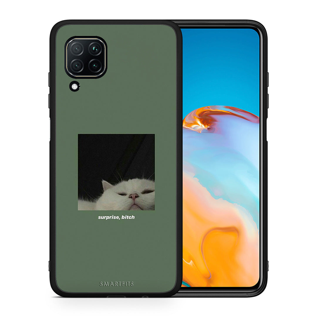 Θήκη Huawei P40 Lite Bitch Surprise από τη Smartfits με σχέδιο στο πίσω μέρος και μαύρο περίβλημα | Huawei P40 Lite Bitch Surprise case with colorful back and black bezels
