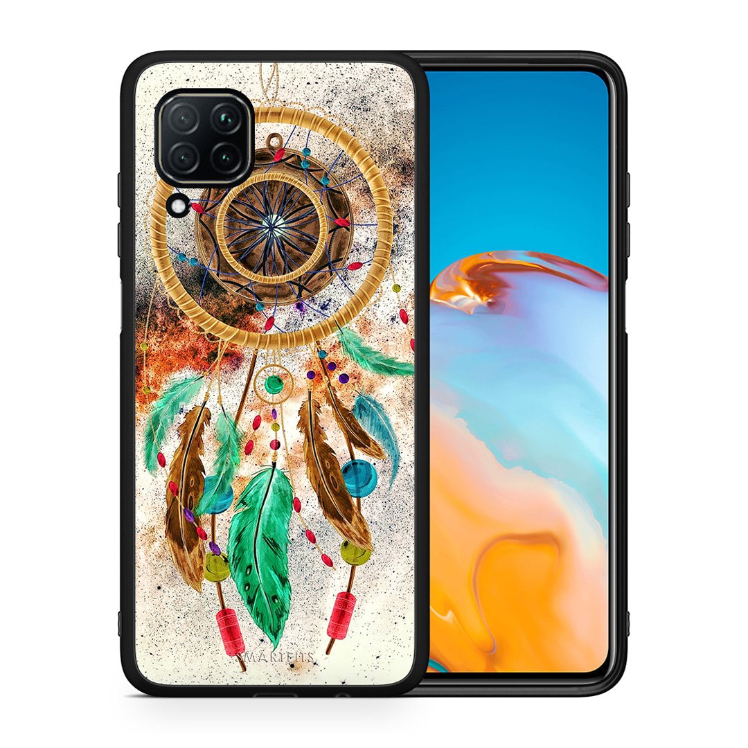 Θήκη Huawei P40 Lite DreamCatcher Boho από τη Smartfits με σχέδιο στο πίσω μέρος και μαύρο περίβλημα | Huawei P40 Lite DreamCatcher Boho case with colorful back and black bezels
