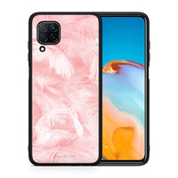 Thumbnail for Θήκη Huawei P40 Lite Pink Feather Boho από τη Smartfits με σχέδιο στο πίσω μέρος και μαύρο περίβλημα | Huawei P40 Lite Pink Feather Boho case with colorful back and black bezels