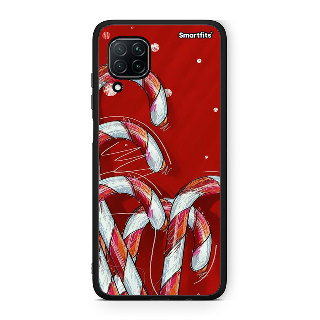 Huawei P40 Lite Candy Cane θήκη από τη Smartfits με σχέδιο στο πίσω μέρος και μαύρο περίβλημα | Smartphone case with colorful back and black bezels by Smartfits