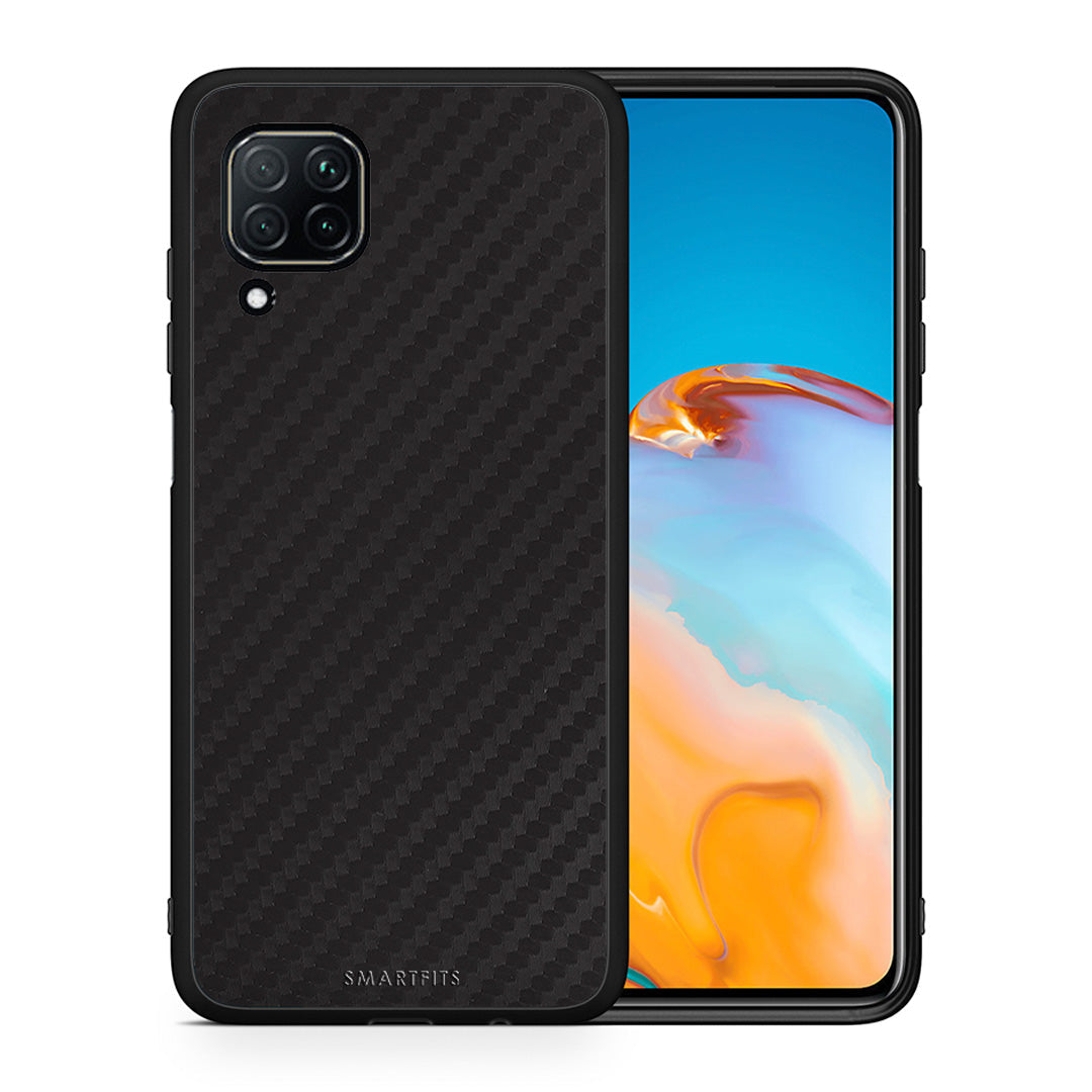 Θήκη Huawei P40 Lite Carbon Black από τη Smartfits με σχέδιο στο πίσω μέρος και μαύρο περίβλημα | Huawei P40 Lite Carbon Black case with colorful back and black bezels