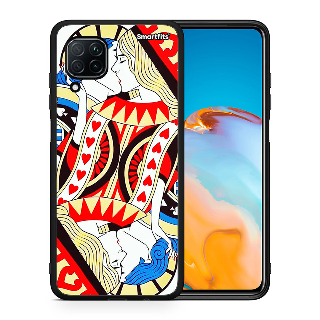 Θήκη Huawei P40 Lite Card Love από τη Smartfits με σχέδιο στο πίσω μέρος και μαύρο περίβλημα | Huawei P40 Lite Card Love case with colorful back and black bezels