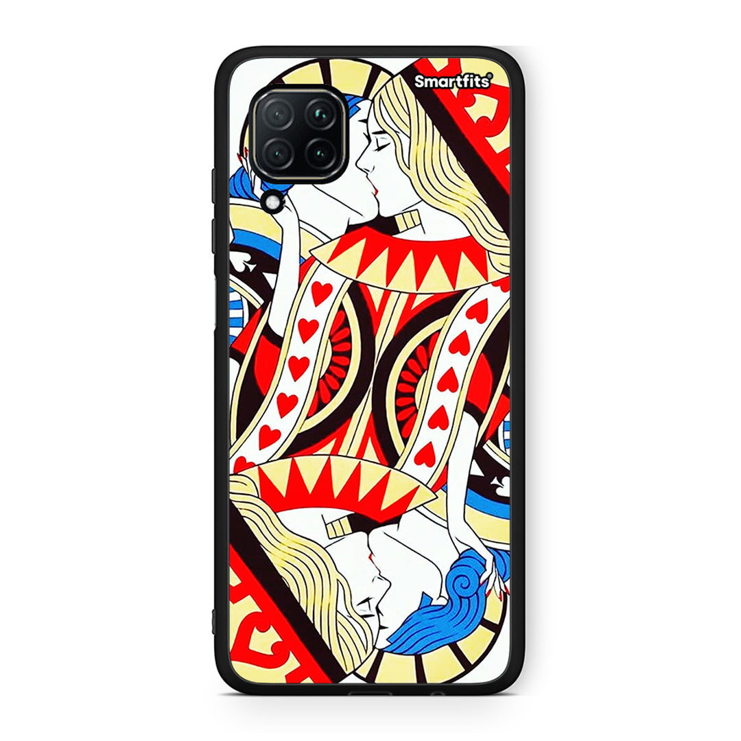 Huawei P40 Lite Card Love θήκη από τη Smartfits με σχέδιο στο πίσω μέρος και μαύρο περίβλημα | Smartphone case with colorful back and black bezels by Smartfits