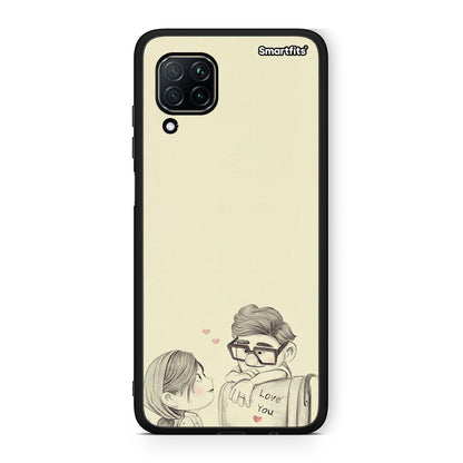 Huawei P40 Lite Carl And Ellie θήκη από τη Smartfits με σχέδιο στο πίσω μέρος και μαύρο περίβλημα | Smartphone case with colorful back and black bezels by Smartfits