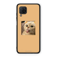Thumbnail for Huawei P40 Lite Cat Tongue θήκη από τη Smartfits με σχέδιο στο πίσω μέρος και μαύρο περίβλημα | Smartphone case with colorful back and black bezels by Smartfits