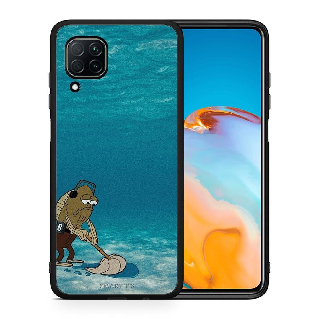 Θήκη Huawei P40 Lite Clean The Ocean από τη Smartfits με σχέδιο στο πίσω μέρος και μαύρο περίβλημα | Huawei P40 Lite Clean The Ocean case with colorful back and black bezels