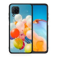 Thumbnail for Θήκη Huawei P40 Lite Colorful Balloons από τη Smartfits με σχέδιο στο πίσω μέρος και μαύρο περίβλημα | Huawei P40 Lite Colorful Balloons case with colorful back and black bezels