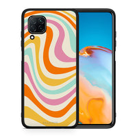 Thumbnail for Θήκη Huawei P40 Lite Colourful Waves από τη Smartfits με σχέδιο στο πίσω μέρος και μαύρο περίβλημα | Huawei P40 Lite Colourful Waves case with colorful back and black bezels