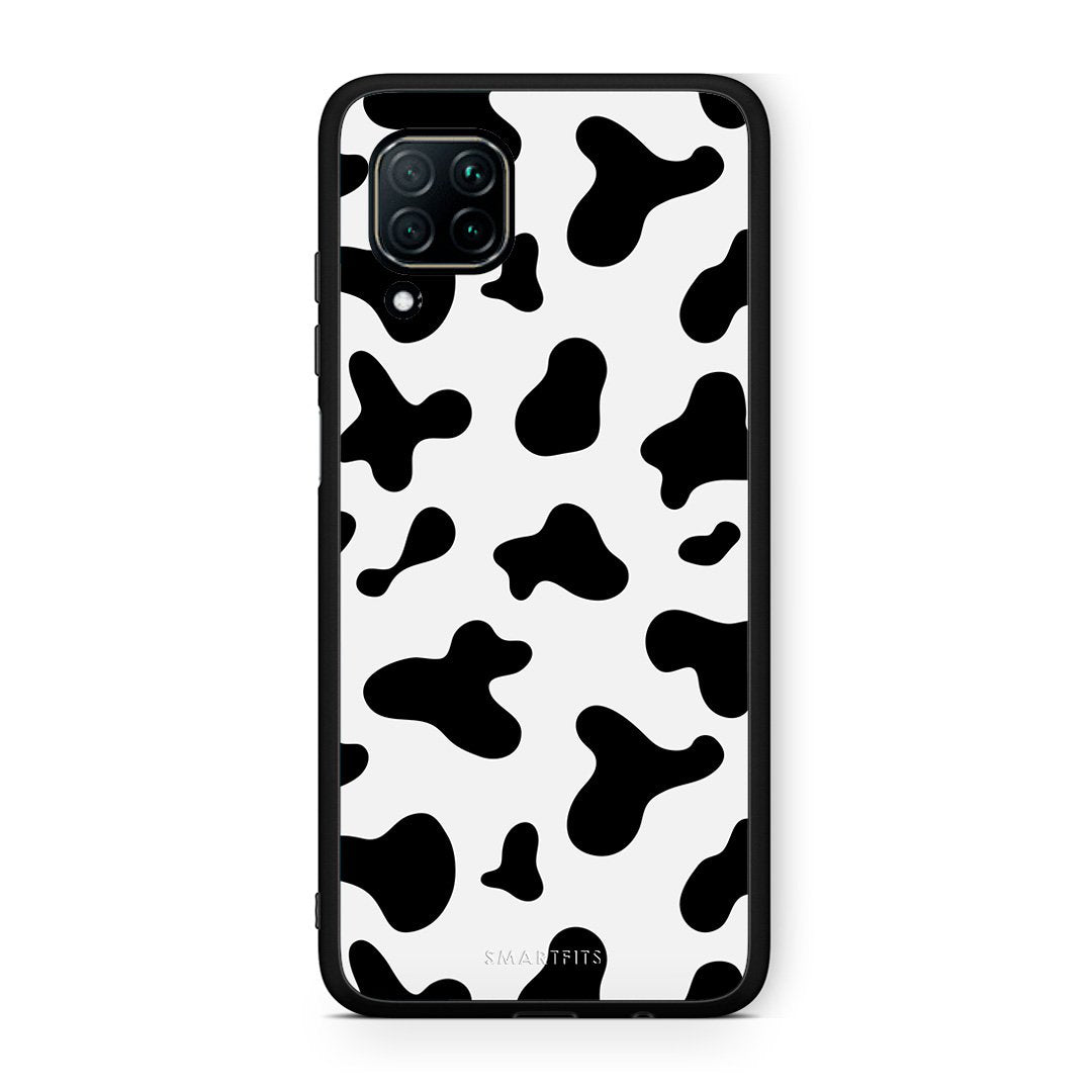 Huawei P40 Lite Cow Print θήκη από τη Smartfits με σχέδιο στο πίσω μέρος και μαύρο περίβλημα | Smartphone case with colorful back and black bezels by Smartfits